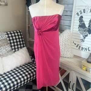 Chic Strapless Pink Dress